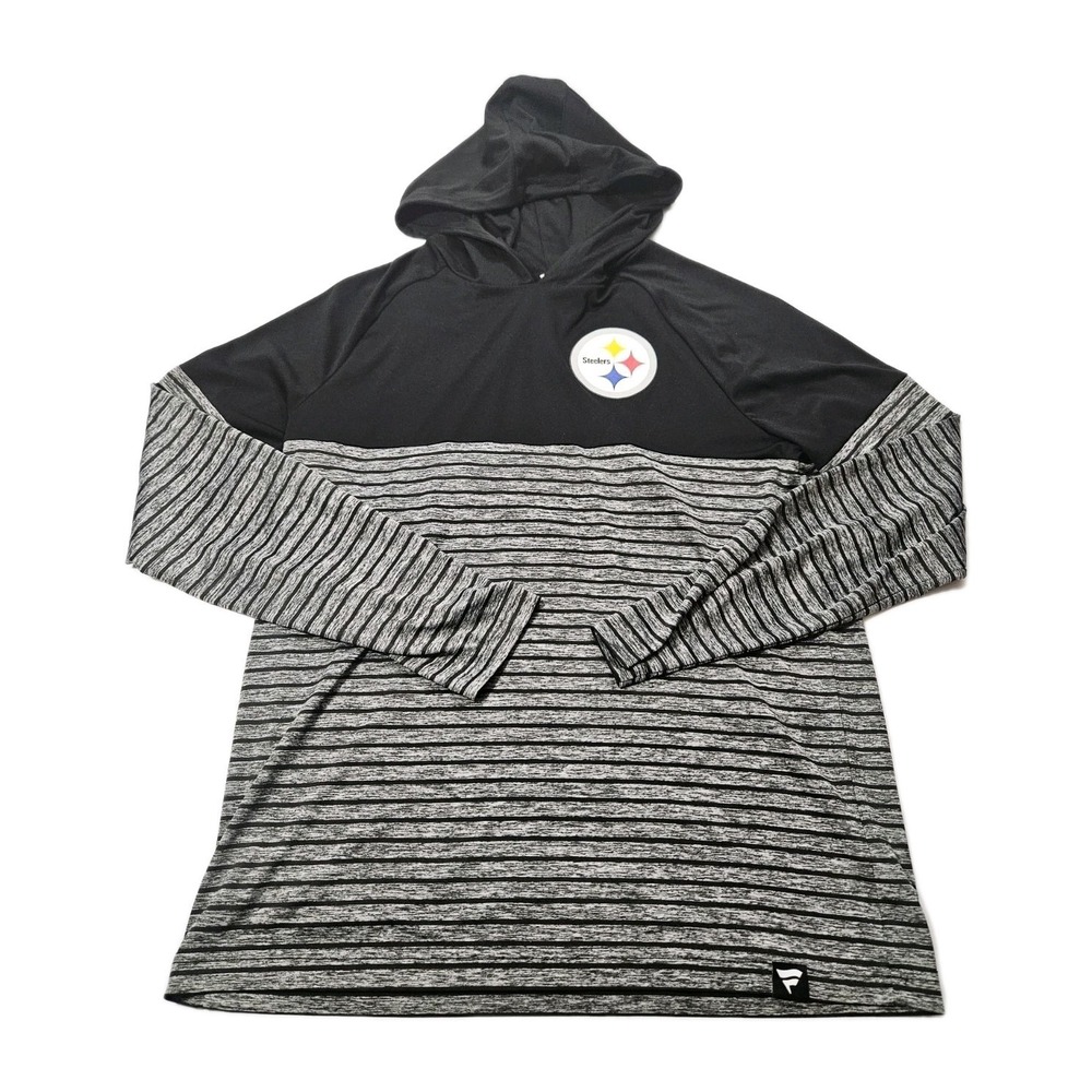 Size Large‎ - Fanatics Pittsburgh Steelers Men's Long Sleeved Hooded Light Shirt
